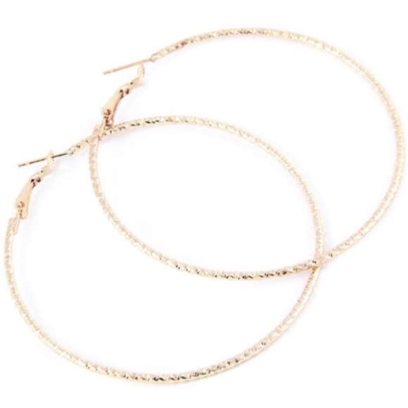 Gold Hoop Earrings - Picture 2 of 3